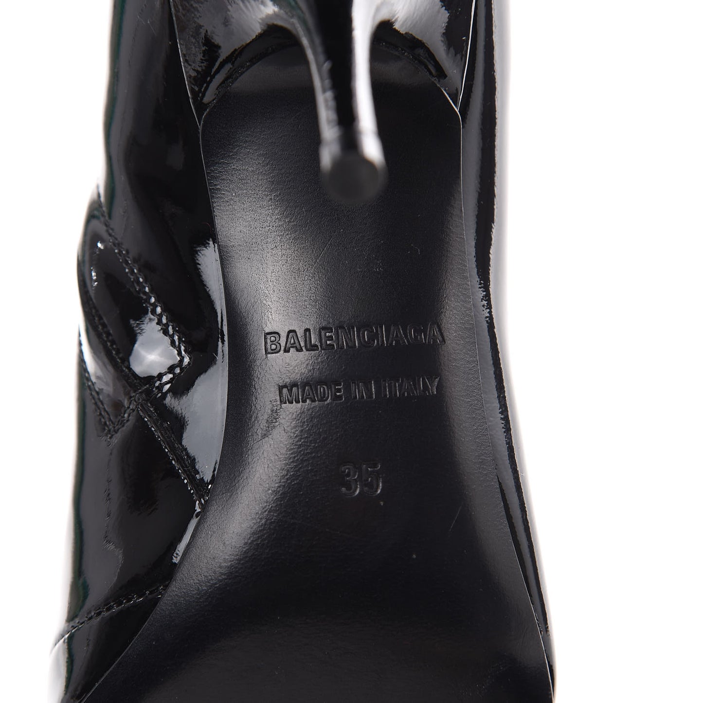 Patent BB Pointy Toe Ankle Booties 35 Black