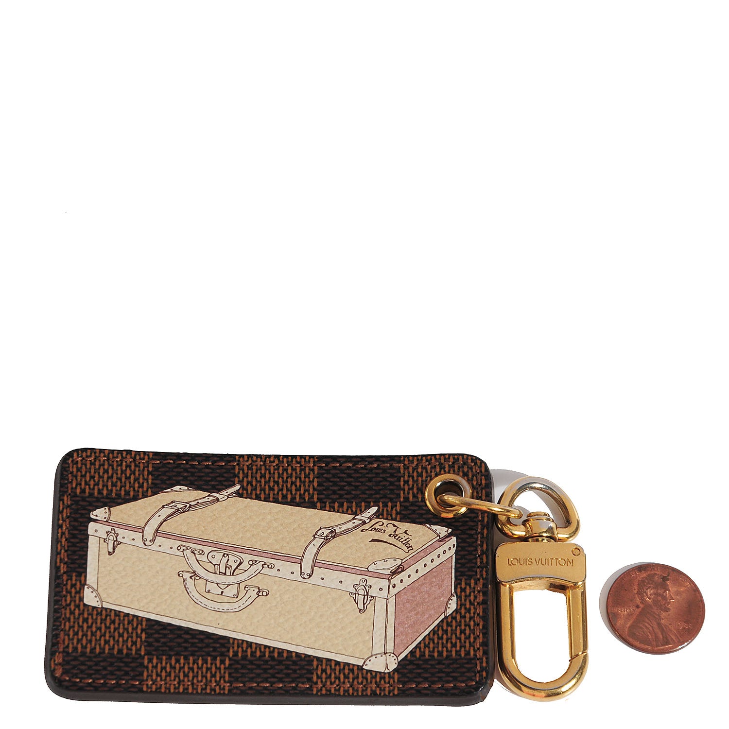Louis Vuitton Damier Ebene Affiche Trunk Key Ring 2 of 5
