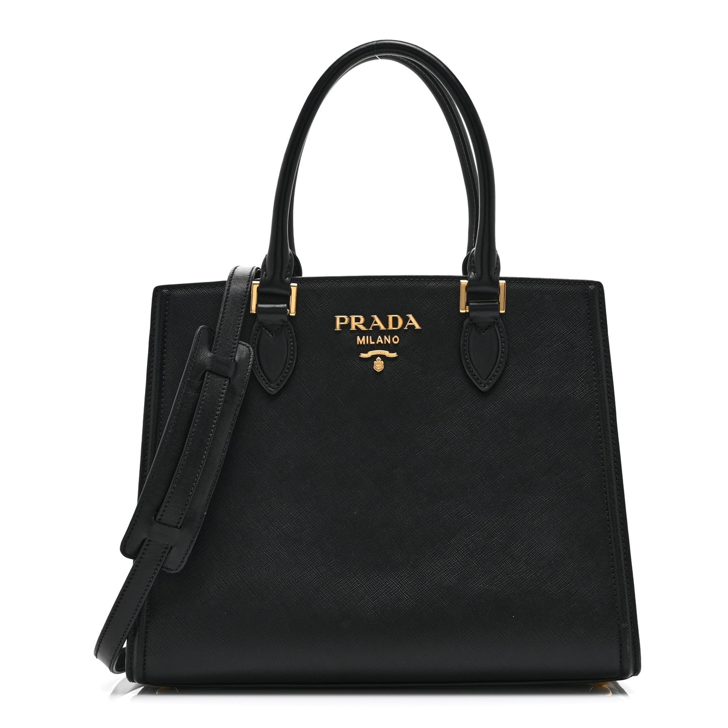 Saffiano Soft Calfskin Large Tote Black