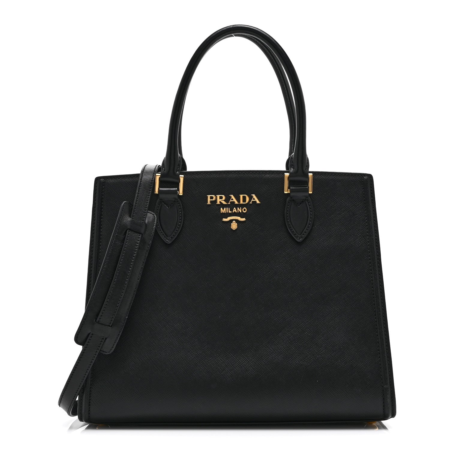 Prada Saffiano Soft Calfskin Large Tote Black 1 of 13