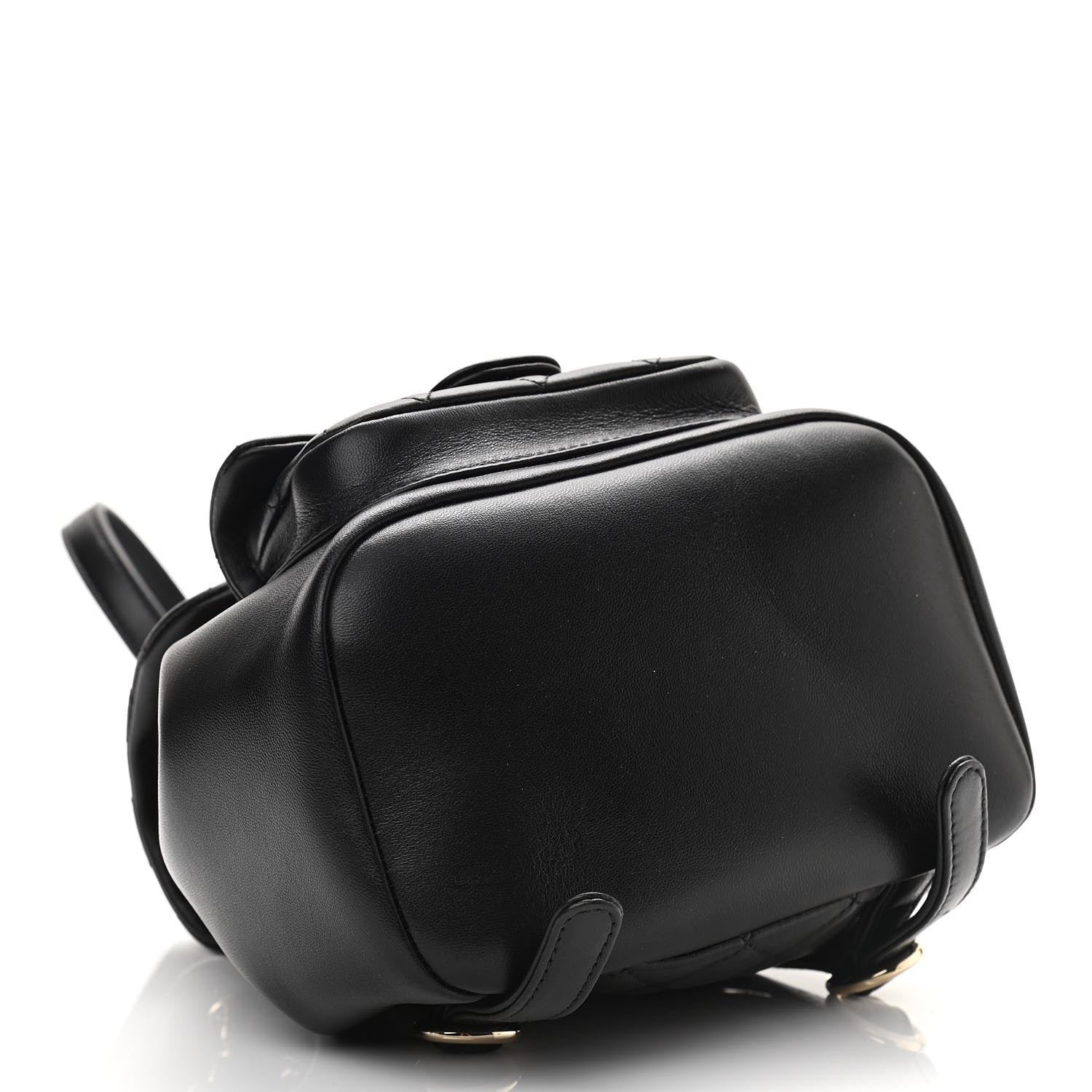 Chanel Lambskin Quilted Small Duma Drawstring Backpack Black 4 of 10
