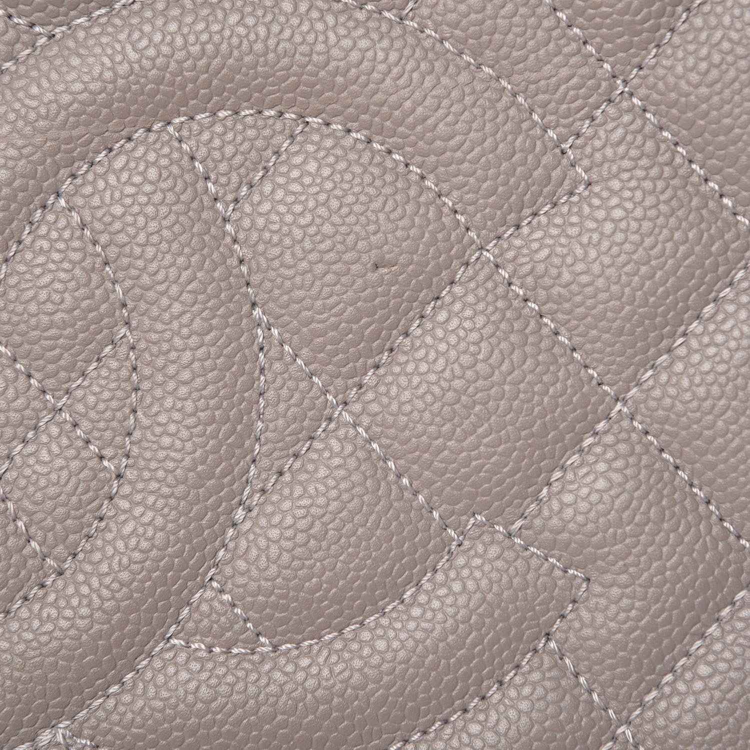 Chanel Caviar Quilted Grand Shopping Tote GST Light Grey 9 of 13