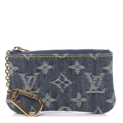 Louis Vuitton Monogram Denim Key Pouch Blue 1 of 6
