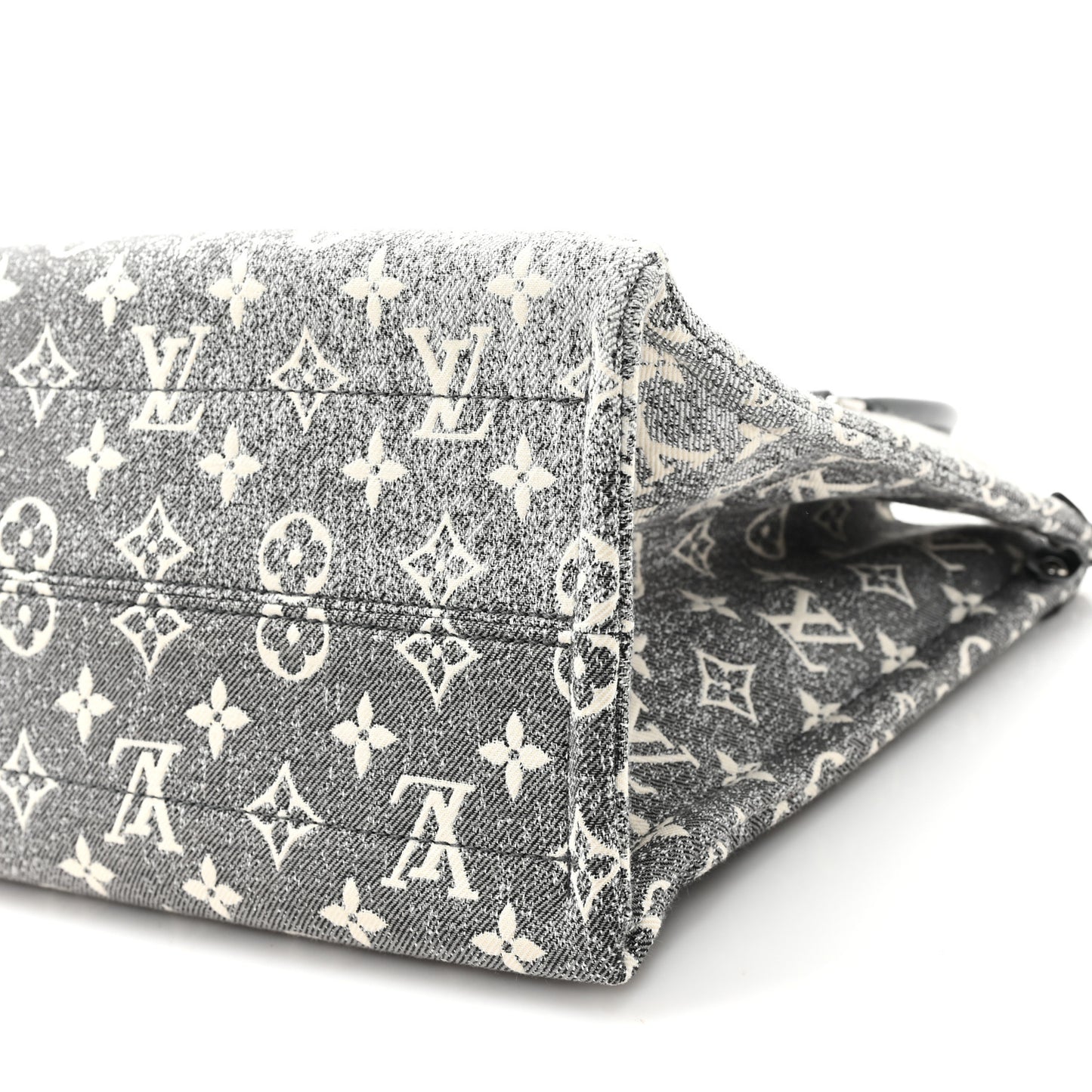 Monogram Jacquard Denim Onthego MM Black
