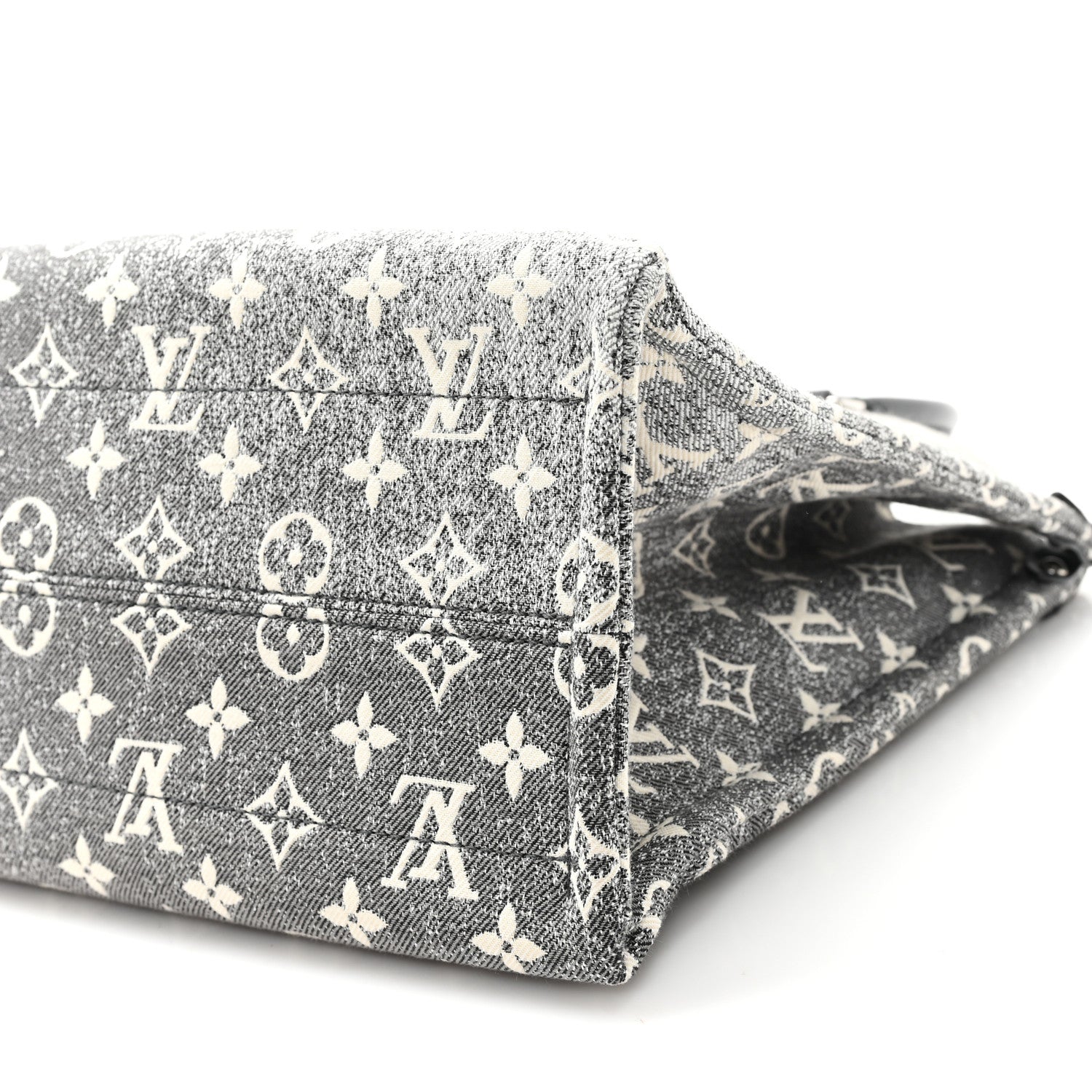 Louis Vuitton Monogram Jacquard Denim Onthego MM Black 9 of 10