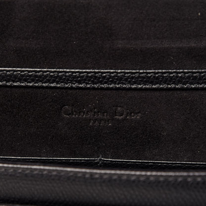 Christian Dior Grained Calfskin Diorama Wallet on Chain Pouch Black 6 of 11