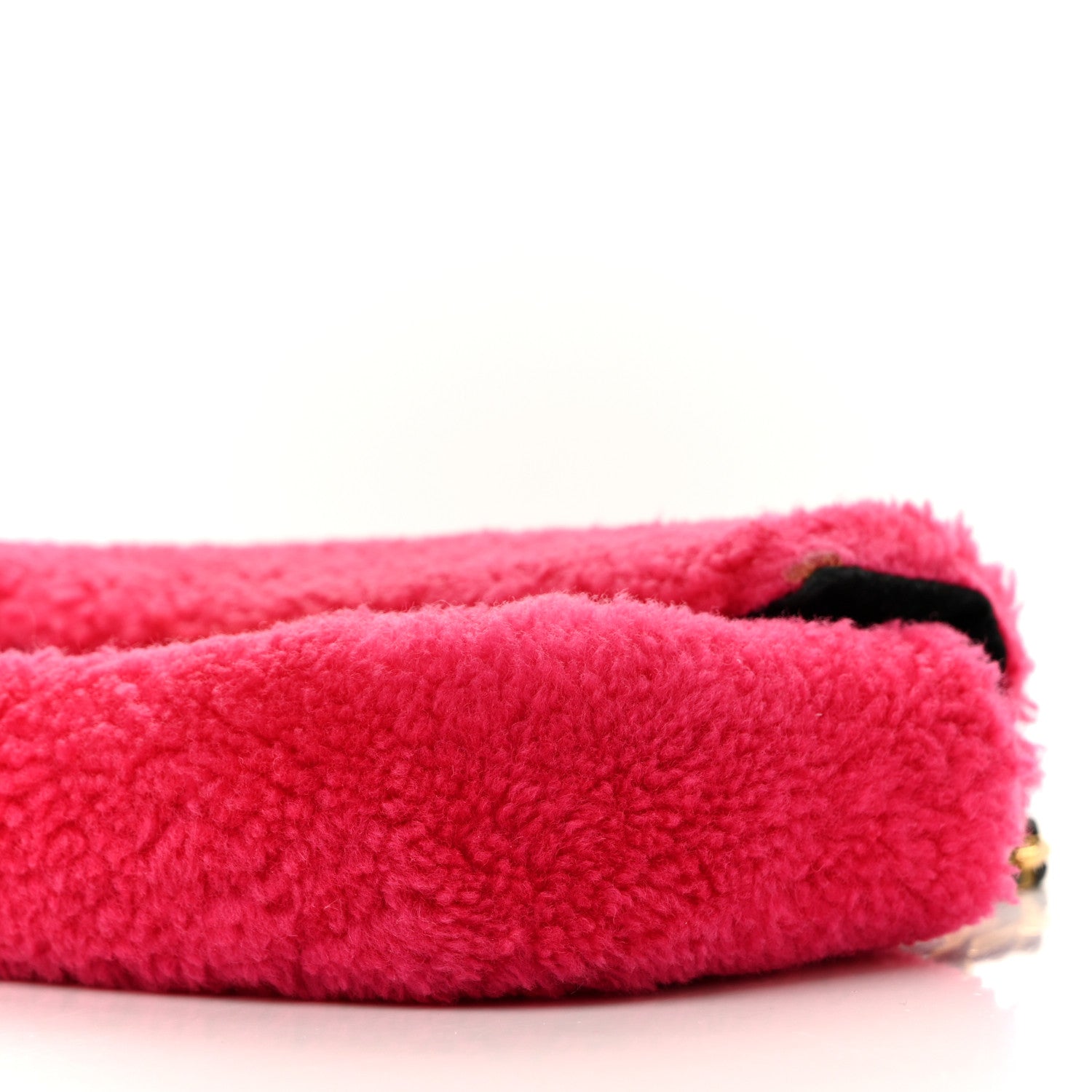 Fendi Shearling Nappa Mini Be Baguette Shoulder Bag Fuxia Black 15 of 25