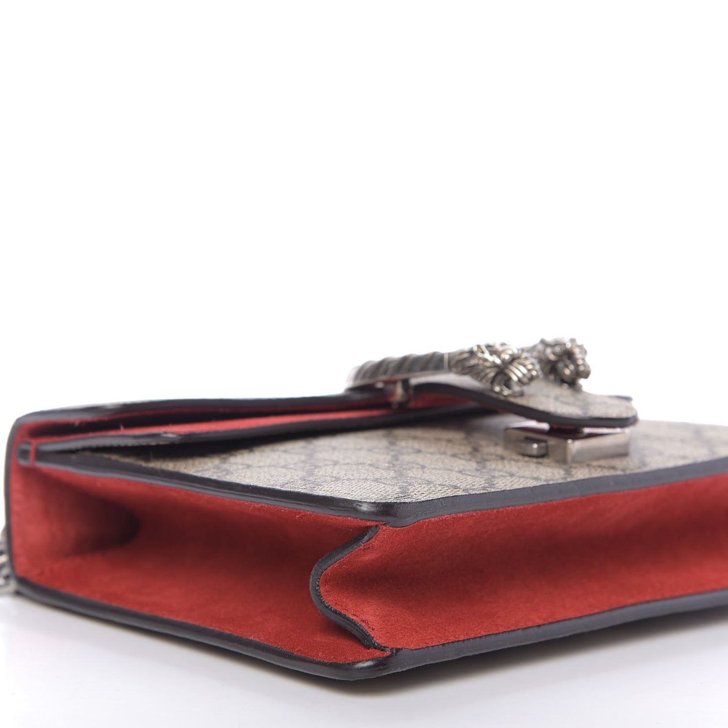 GG Supreme Monogram Mini Dionysus Shoulder Bag Hibiscus Red