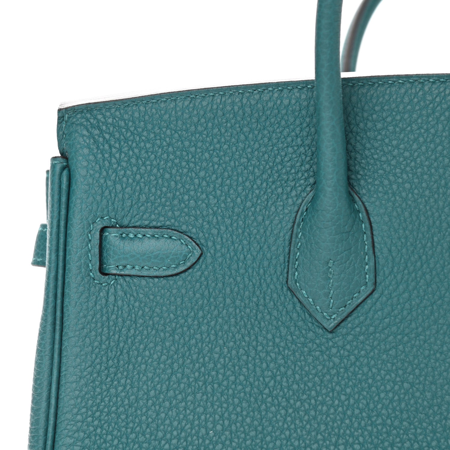 Hermes Togo Verso Birkin 25 Vert Bosphore Bleu Ocean 10 of 32