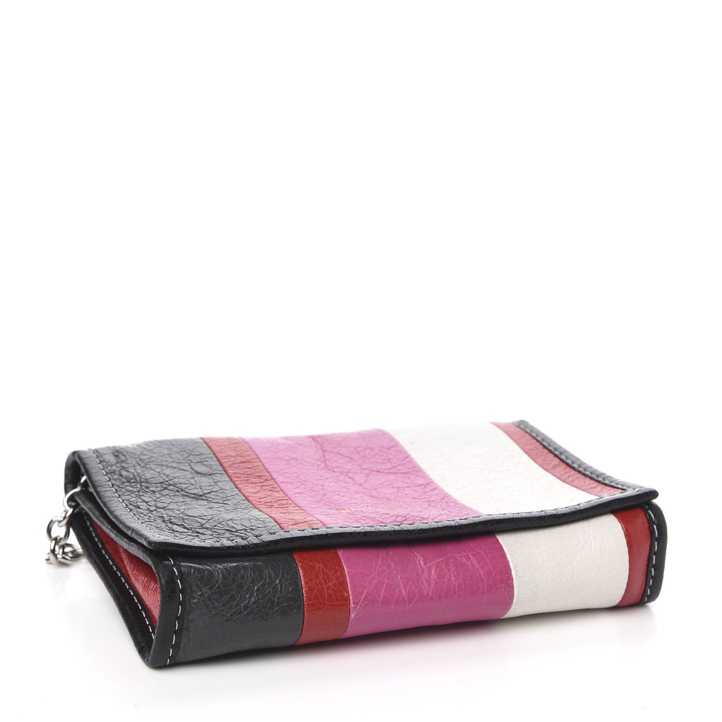 Agneau Arena Multicolore Bazar Chain Shoulder Bag Rose Gris White Black Rouge