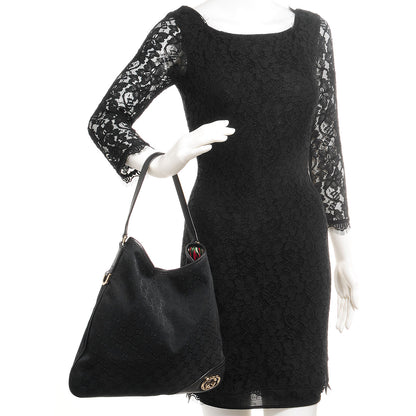 Gucci Monogram New Britt Medium Hobo Black 2 of 7