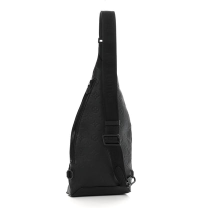 Louis Vuitton Calfskin Shadow Monogram Duo Slingbag Black 3 of 9