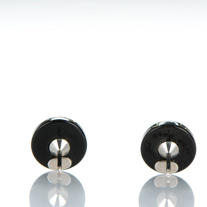 Chanel Resin Crystal CC Earrings Black 3 of 5