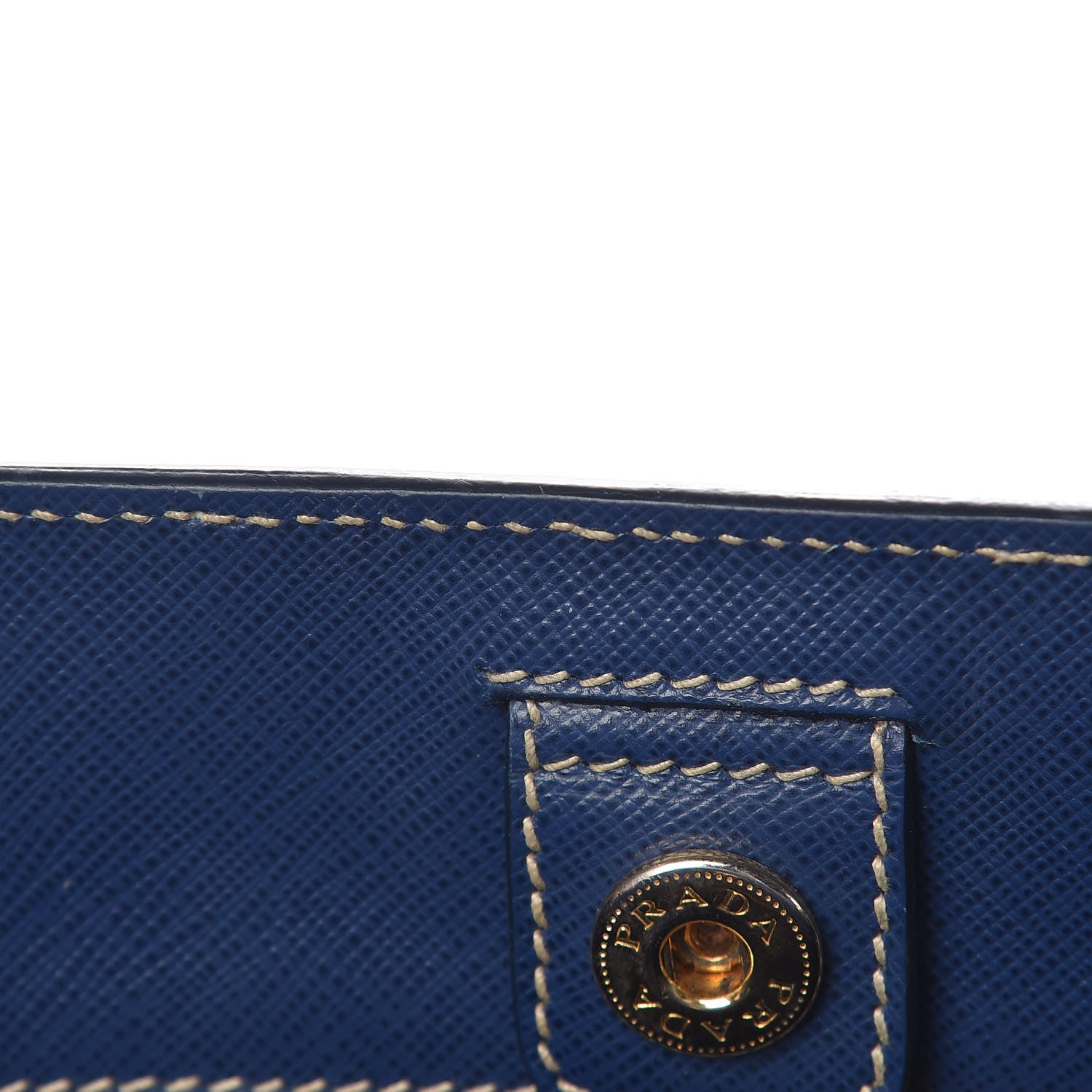 Prada Saffiano Lux Bi-Color Small Tote Bluette Turchese 12 of 17
