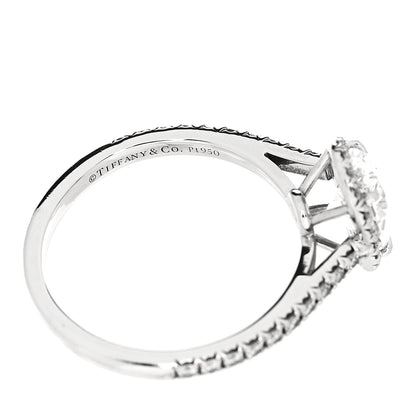 Tiffany Platinum Diamond 1.09ct Soleste Oval Cut Halo Engagement Ring 50 5.25 5 of 7