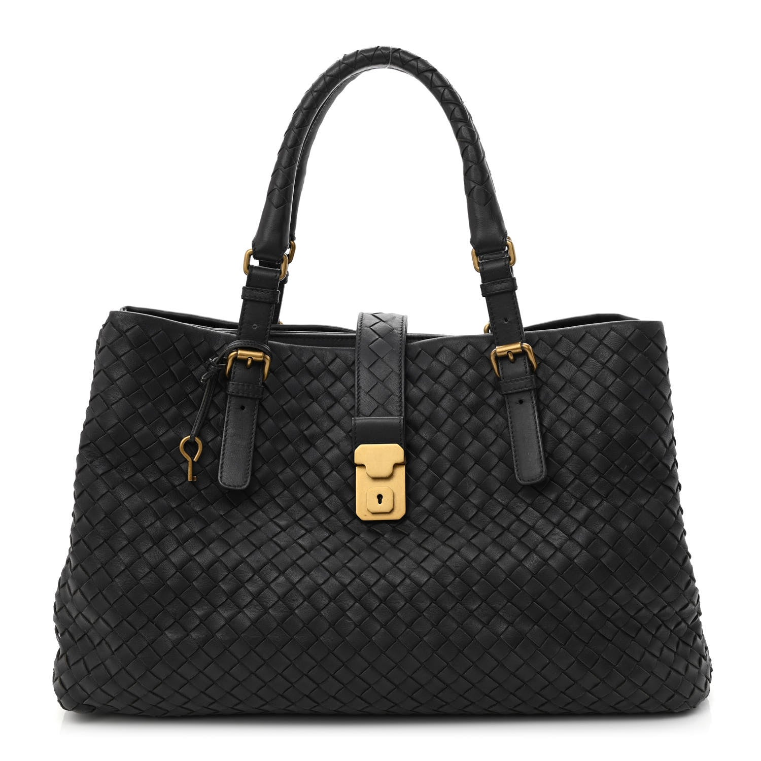 Bottega Veneta Nappa Intrecciato Medium Roma Tote Black 1 of 11