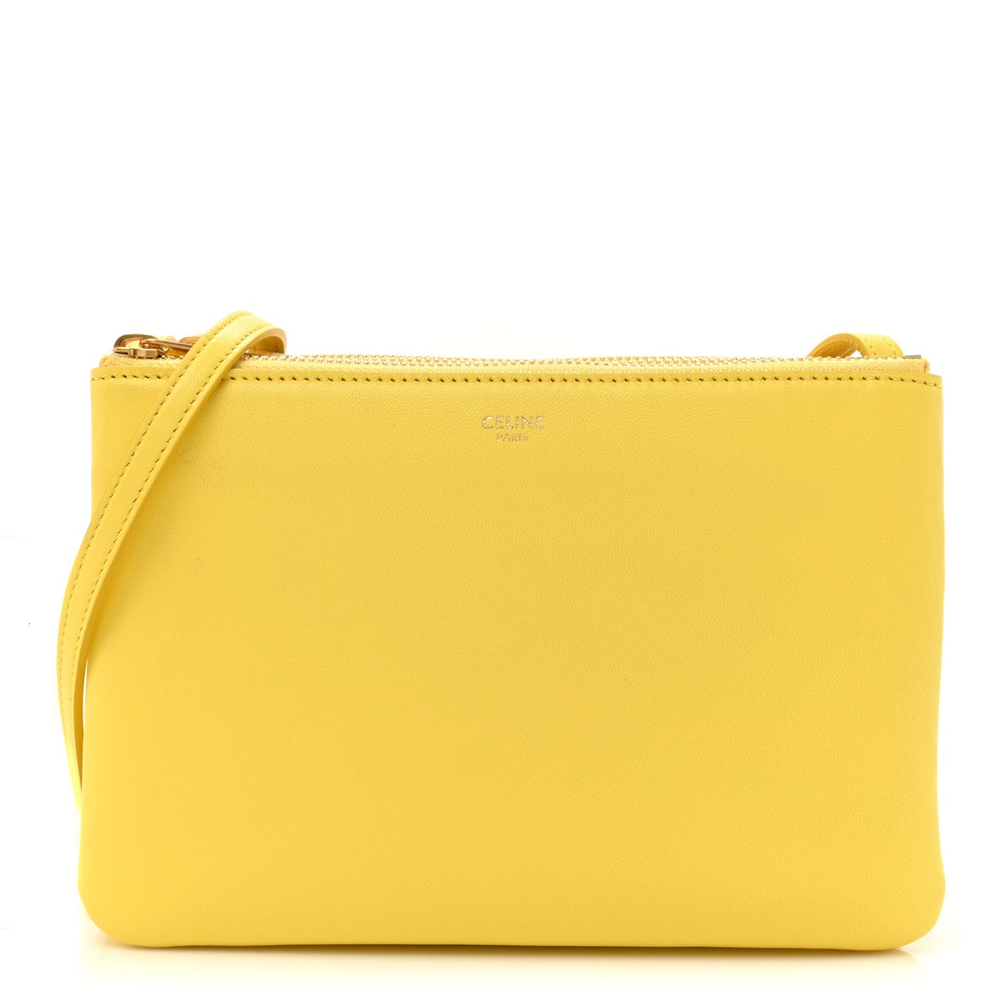 Lambskin Small Trio Crossbody Bag Citron