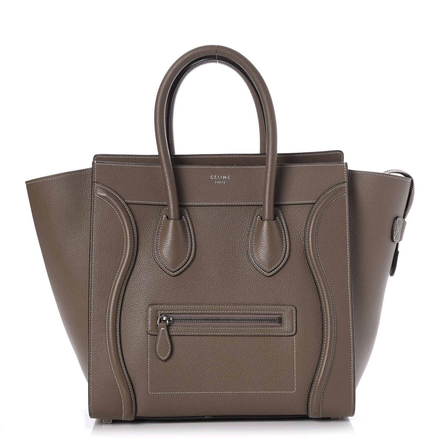 Drummed Calfskin Mini Luggage Souris