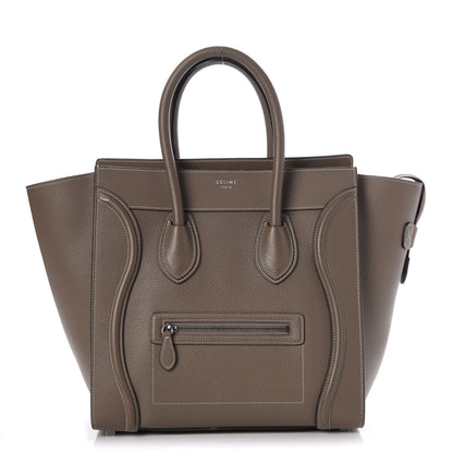Celine Drummed Calfskin Mini Luggage Souris 1 of 6