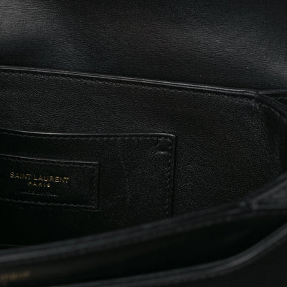 Saint Laurent Box Calfskin Monogram Medium Solferino Satchel Black 11 of 11