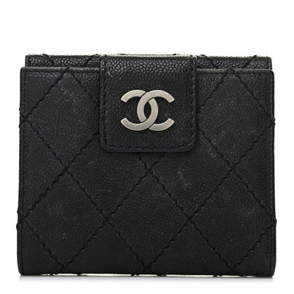 Chanel Caviar Outdoor Ligne French Wallet Black 1 of 4