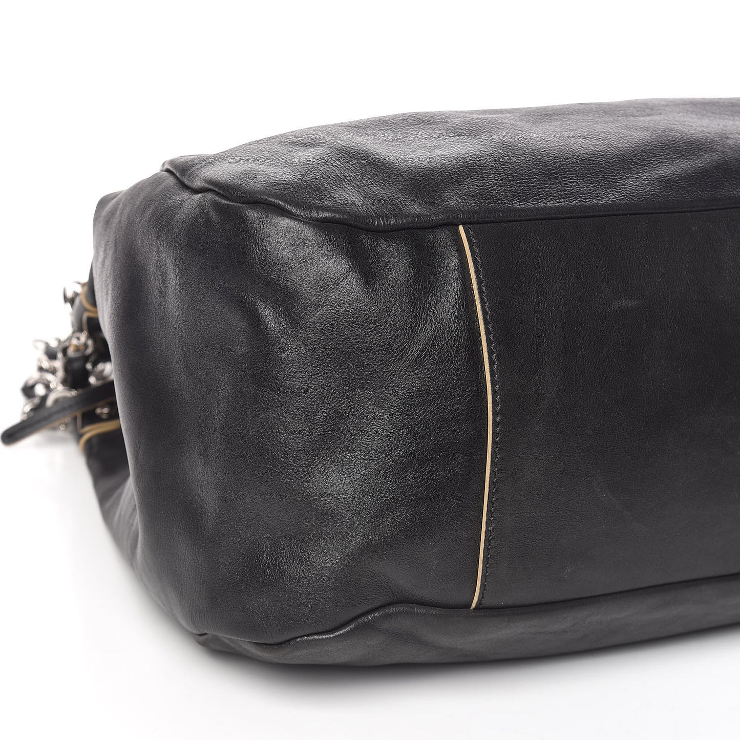 Lambskin Large Edgy Hobo Black