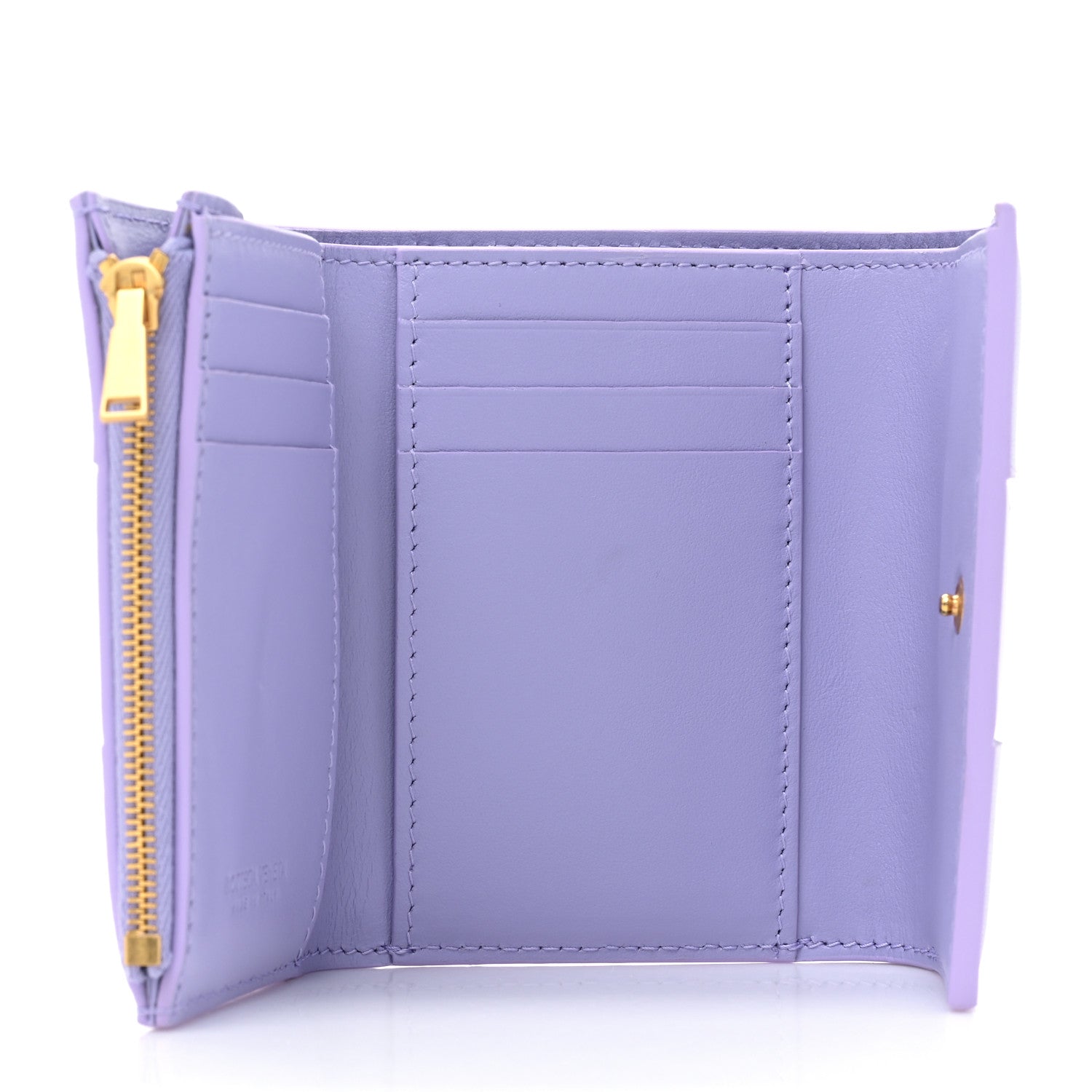 Bottega Veneta Nappa Maxi Intrecciato Trifold Zip Wallet Wisteria 5 of 10