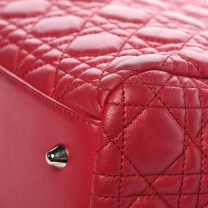 Christian Dior Lambskin Cannage Large Dior Soft Shopping Tote Fuchsia 8 of 8