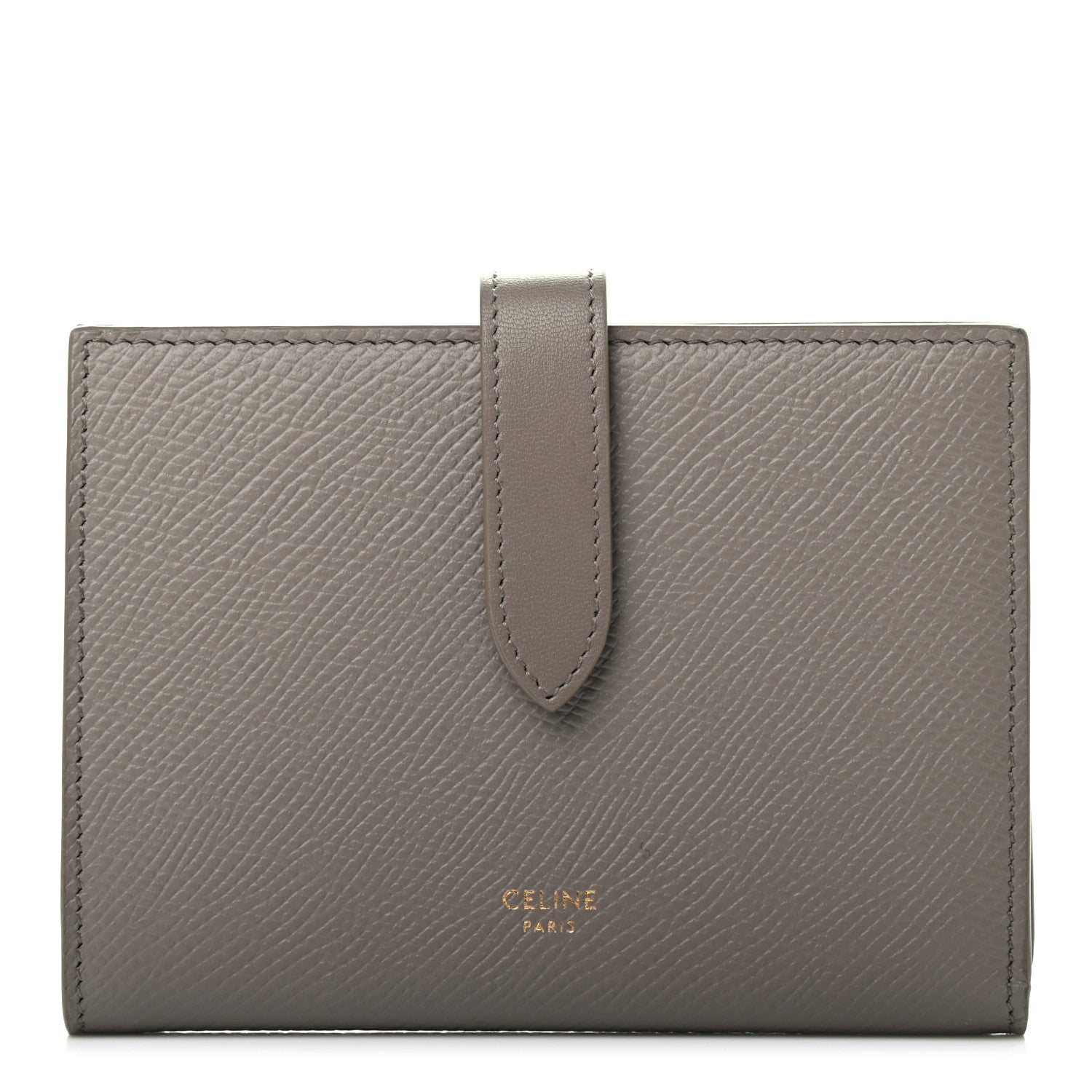 Celine Grained Calfskin Medium Multifunction Strap Wallet Grey 1 of 8