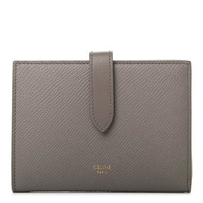 Celine Grained Calfskin Medium Multifunction Strap Wallet Grey 1 of 8