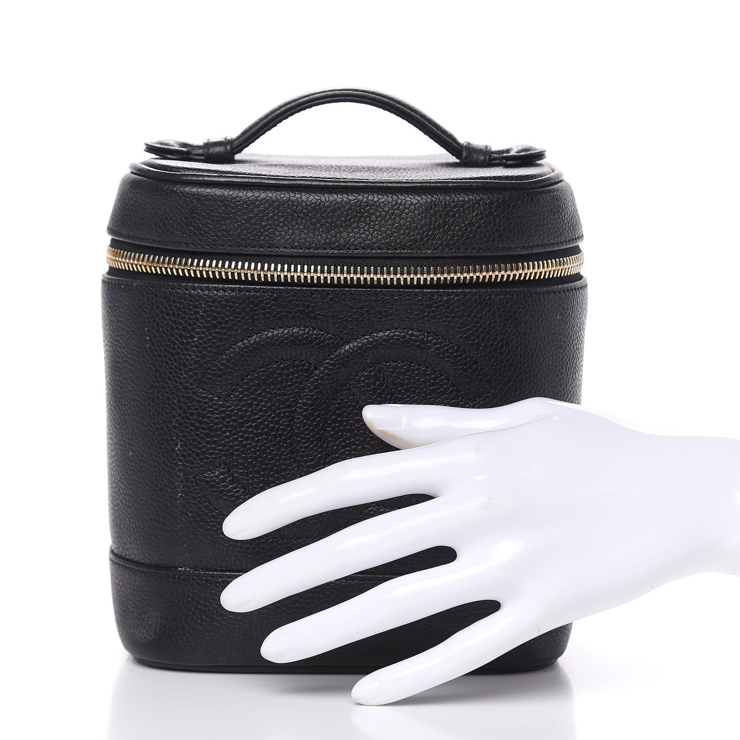 Chanel Caviar Cosmetic Vanity Bag Black 2 of 13