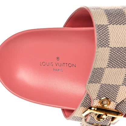 Louis Vuitton Damier Azur Bom Dia Flat Mules 36.5 Rose Clair 7 of 8