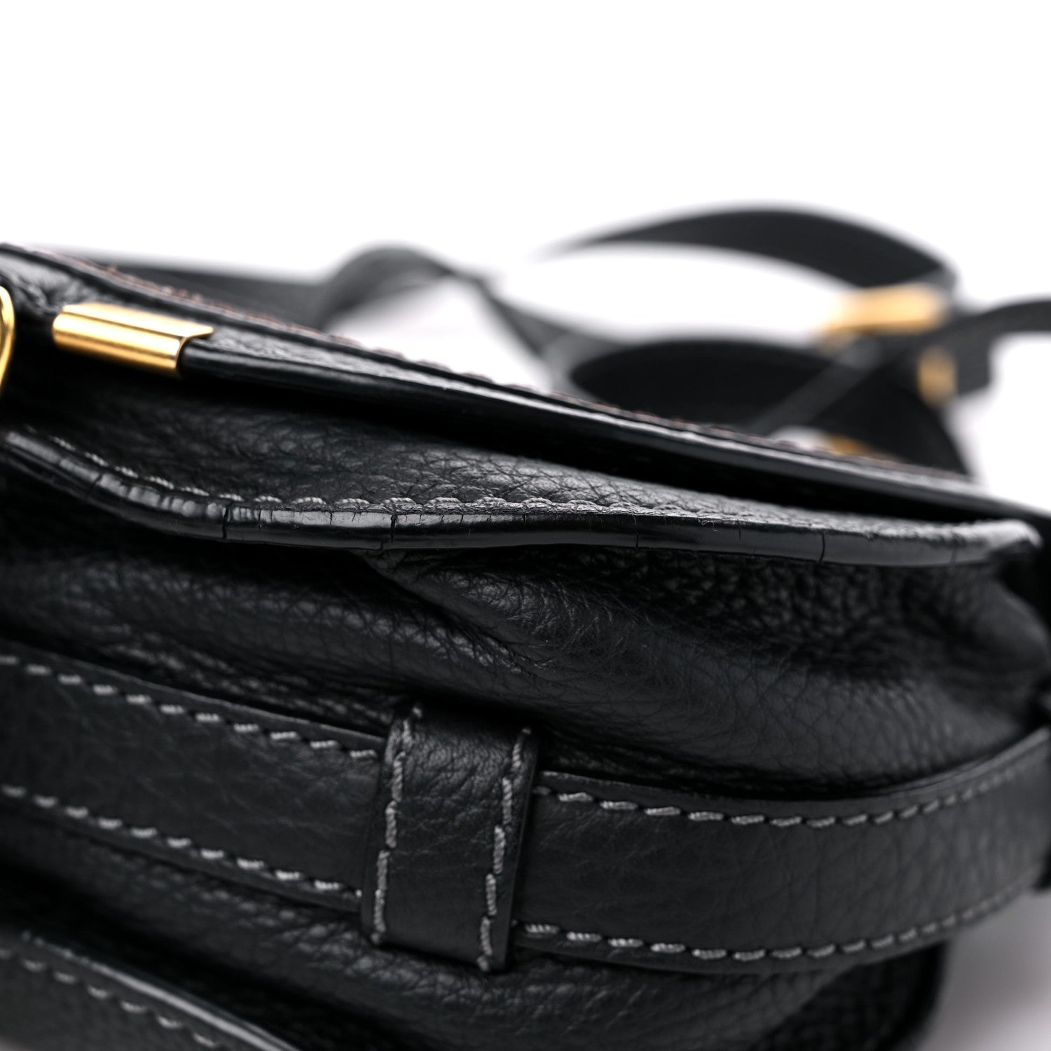 Chloe Calfskin Mini Marcie Round Crossbody Bag Black 8 of 13