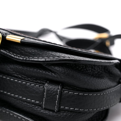 Chloe Calfskin Mini Marcie Round Crossbody Bag Black 8 of 13