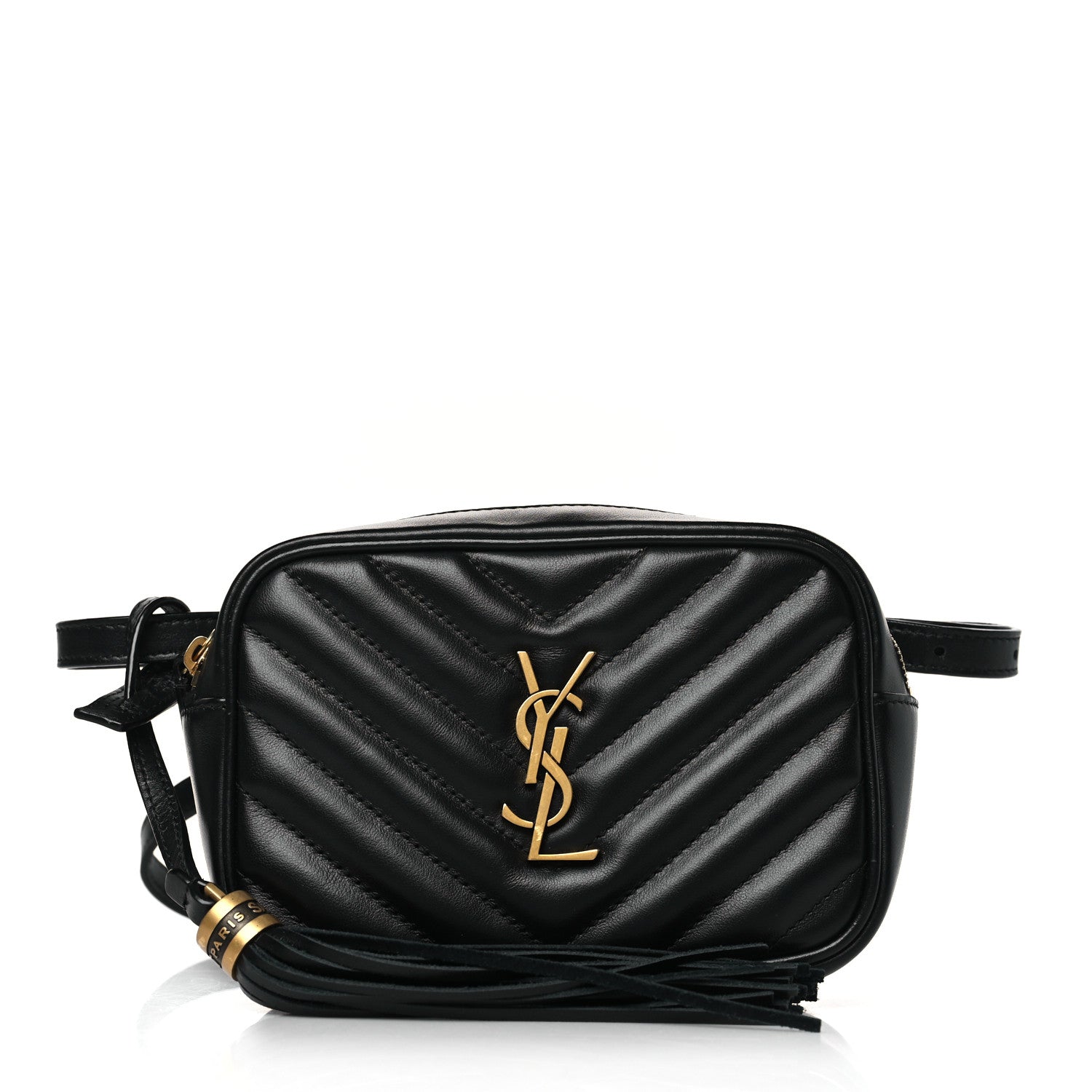 Saint Laurent Calfskin Matelasse Monogram Lou Belt Bag Black 1 of 9