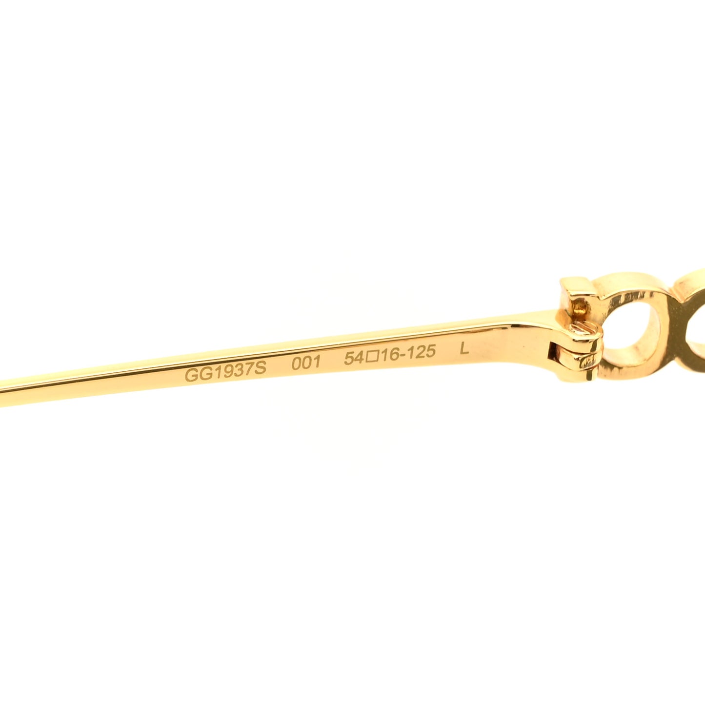 Metal Rectangular Frame Sunglasses GG1937S Gold