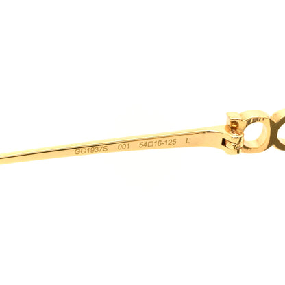 Gucci Metal Rectangular Frame Sunglasses GG1937S Gold 5 of 8