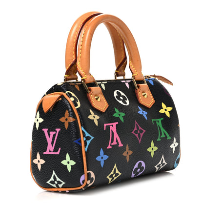 Louis Vuitton Monogram Multicolor Mini Sac HL Speedy Black 3 of 10