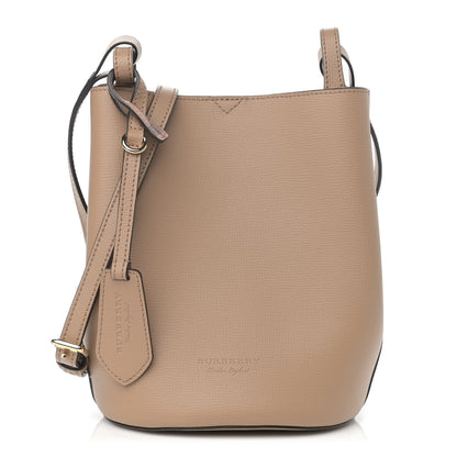 Burberry Calfskin Small Lorne Bucket Crossbody Natural 1 of 10
