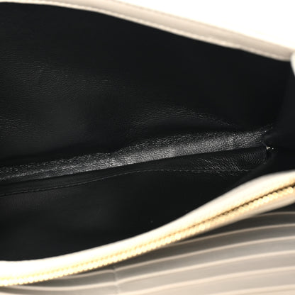 Saint Laurent Lambskin Carre Quilted Cassandre Chain Wallet Blanc Vintage 6 of 11