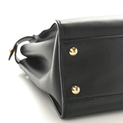 Fendi Vitello Seta Shiny Nappa Medium Peekaboo Iconic Satchel Black 8 of 12