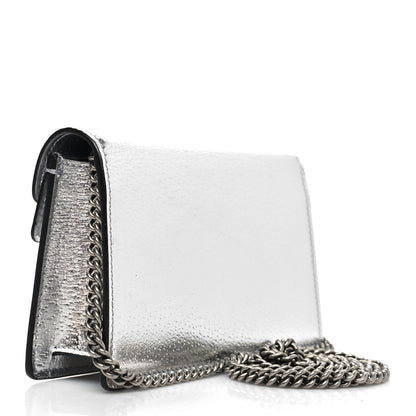Gucci Metallic Calfskin Super Mini Dionysus Shoulder Bag Silver 3 of 10