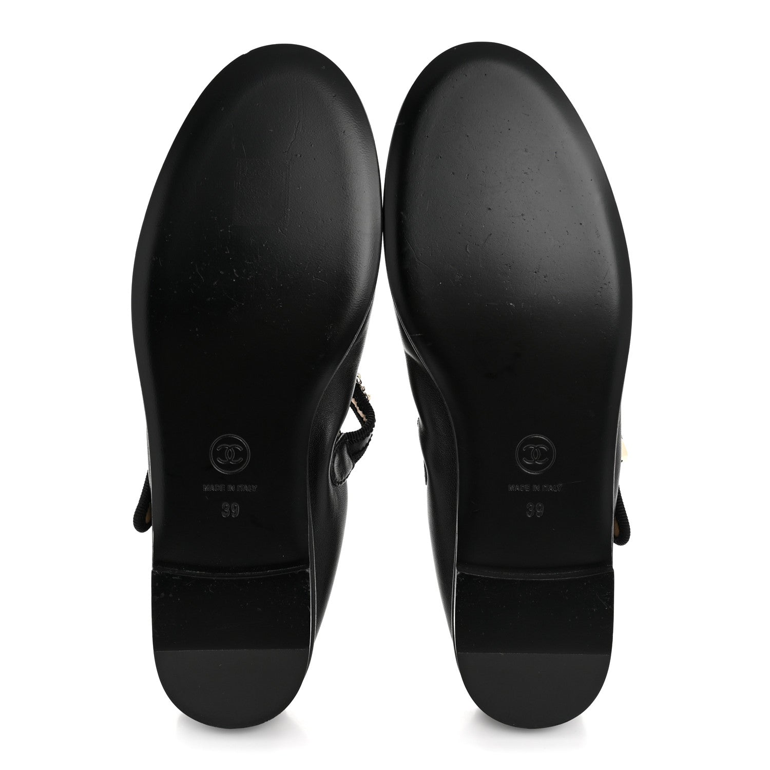 Chanel Lambskin Charm Mary Jane Flats 39 Black 6 of 11