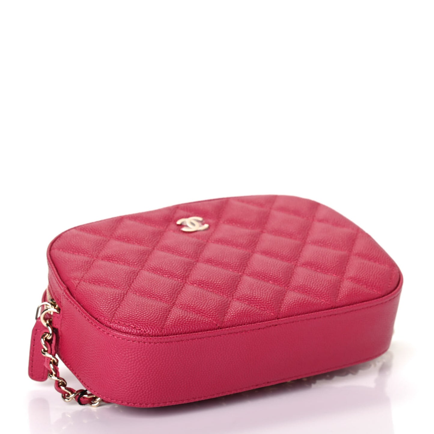 Caviar Quilted Camera Case Dark Pink