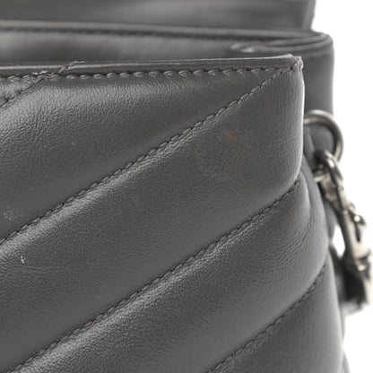 Saint Laurent Calfskin Y Quilted Monogram Toy Loulou Crossbody Bag Storm 13 of 15