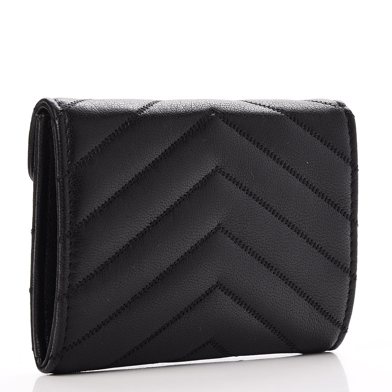Chanel Lambskin Chevron Quilted Multicolor Card Holder Black 3 of 8