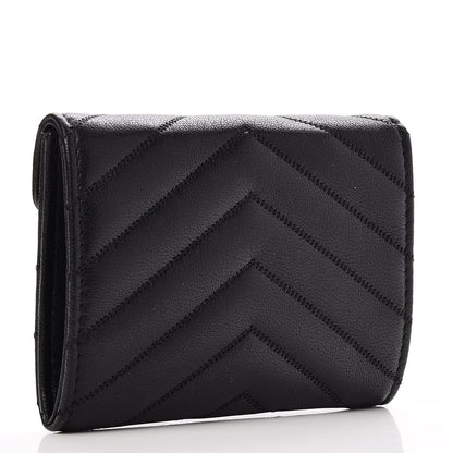 Chanel Lambskin Chevron Quilted Multicolor Card Holder Black 3 of 8