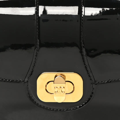 Celine Patent Calfskin Teen Josephine Top Handle Bag Black 6 of 9