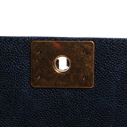 Chanel Pearly Caviar Quilted New Medium Boy Flap Navy 5 of 8