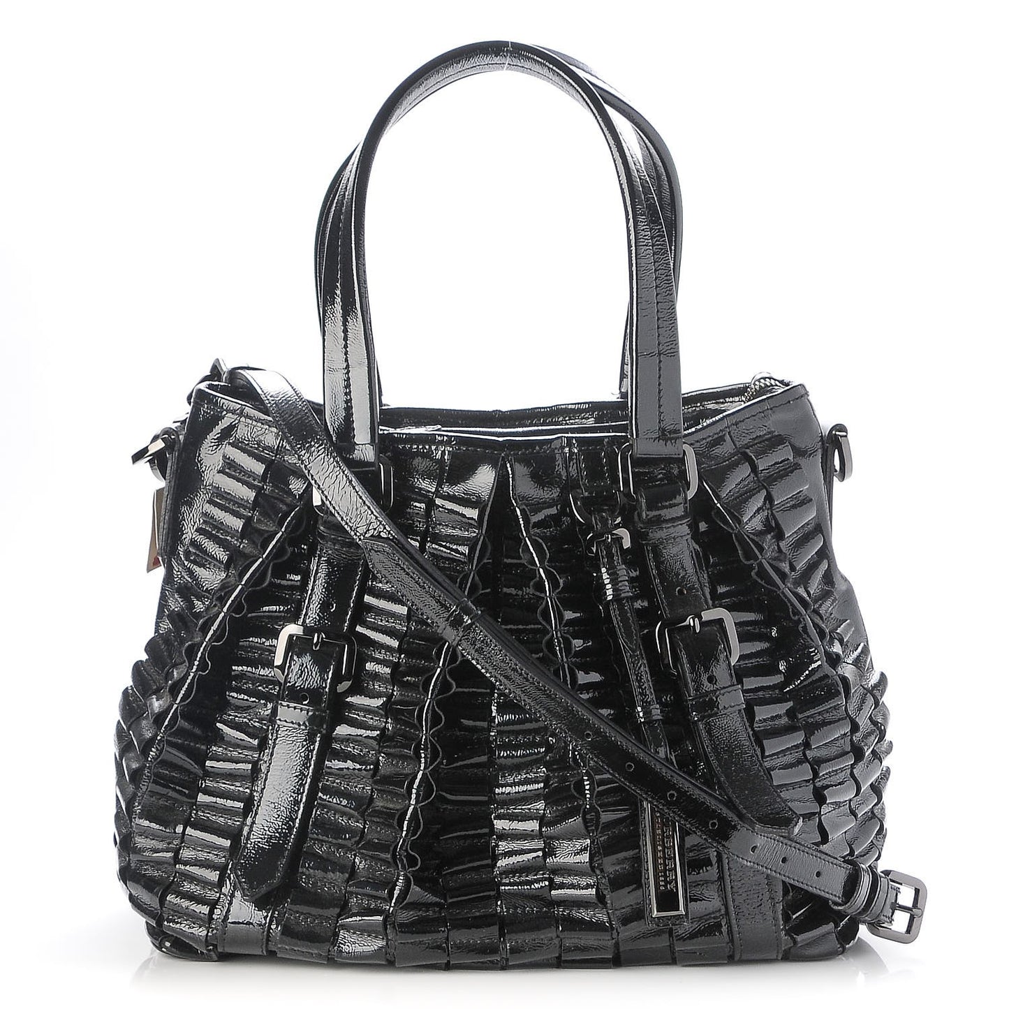 Patent Ruffled Medium Lowry Black